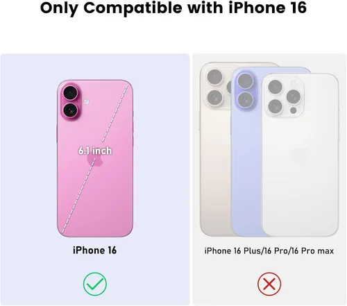 Vista 2 de Nillkin Funda para iPhone 16 con cubierta deslizante para cámara, [protección mejorada de lente de cámara] Funda protectora delgada a prueba