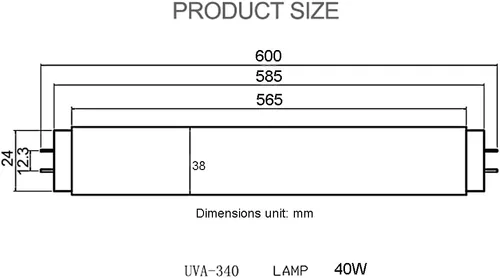 Vista 7 de Tubo fluorescente de tubo fluorescente que simula la luz solar del mediodía, apto para hospital, escuela, fábrica, laboratorio prueba Uva 340 tubo