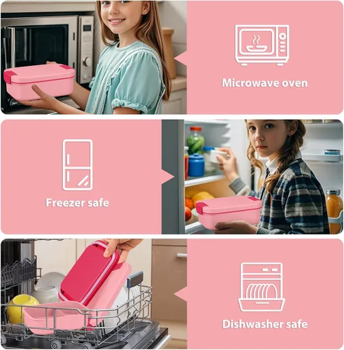Vista 7 de Set de lonchera Bento grande para adultos, niños y mujeres con termo de sopa de 10.5 onzas, vasos térmicos de café para hombres, niñas, niños