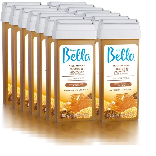 Vista 9 de Depil Bella Rollo de cera depilatoria con miel y propóleos Depilación corporal, cartucho de cera para depilación Para hombres y mujeres Auto