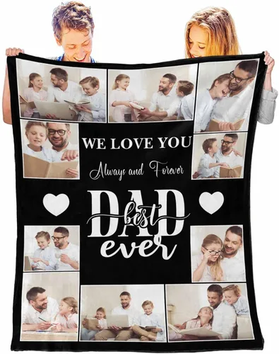Vista 7 de D-Story Manta de fotos personalizada, manta de foto personalizada para disfraz, primera manta de microforro polar ultra suave, manta de cama de 40 x