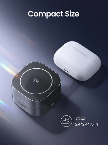 Vista 15 de UGREEN MagFlow Qi2 - Estación de carga plegable magnética, cargador inalámbrico rápido 2 en 1 compatible con iPhone 17/17 Air/17 Pro/17 Pro Max 16