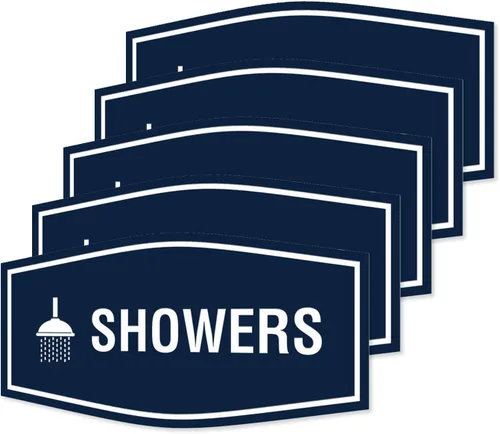 Vista 32 de Fancy Showers - Letrero (negro/plateado), tamaño mediano