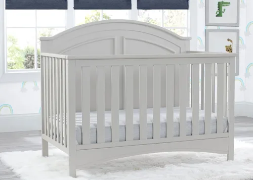 Vista 15 de Delta Children Perry, cuna convertible 6 en 1 - Certificada Greenguard Gold, color gris Moonstruck Gris (Moonstruck Grey)