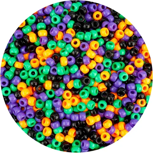 Vista 52 de Cuentas Pony 1100 Piezas, Cuentas para Hacer Joyas, Cuentas para Hacer Pulseras, Cuentas de Plástico para Manualidades para Trenzas para Niñas Negro