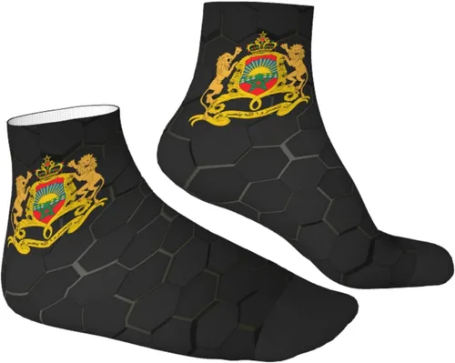 Vista 3 de GDJF Coat Of Arms Of Morocco Ankle Socks Winter Low Cut Sports Warm Comfort Breathable Casual Socks For Mens And Womens (1)