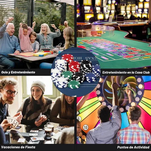 Vista 5 de Fichas de póquer de 11.5 gramos, 100 piezas de fichas de póquer de casino para Texas Hold'em, fichas de blackjack, kit de juegos de póquer