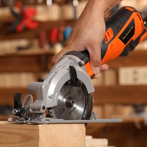 Vista 8 de Power Circular Saw,5.8A Mini Circular Saw,3500RPM Corded Saw Equipped with 2 Pcs 4-1/2" Blades，Maximum Cutting 1-11/16" at 90° and 1-1/8"at 45° for