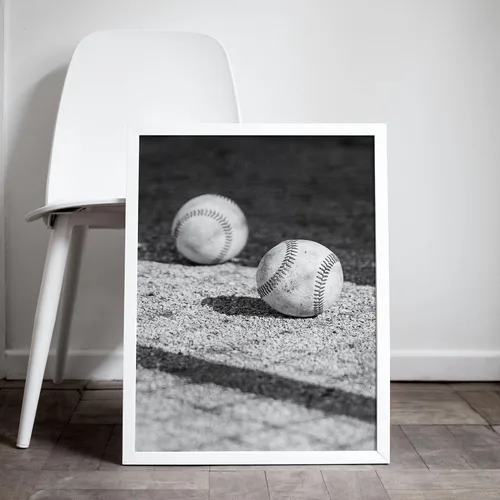 Vista 4 de Impresiones artísticas de pared de béisbol, póster de béisbol individuales (11 x 14) sin marco, decoración de sala de béisbol para hombres, niños