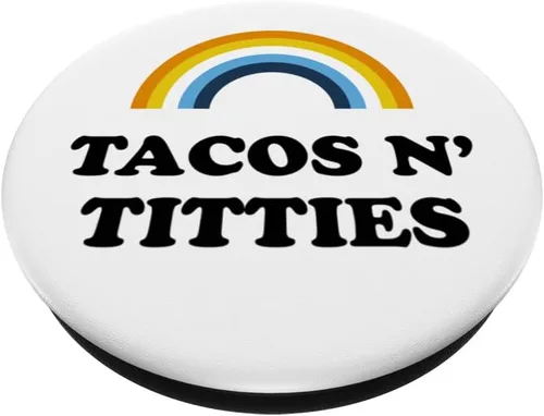Vista 2 de Tacos and Titties Aroace Aro Ace Pride ARomantic Asexual PopSockets intercambiables PopGrip