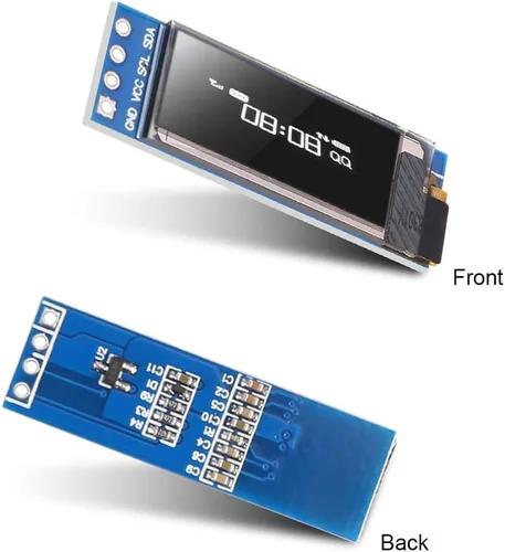 Vista 3 de DORHEA Módulo de pantalla OLED 12832 IIC I2C de 0.91 pulgadas I2C 128 x 32 SSD1306 módulo de pantalla LCD blanco I2C controlador de pantalla OLED DC