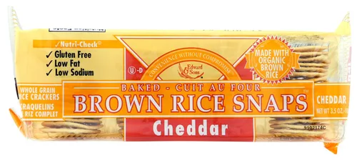 Vista 9 de Edward & Sons Snaps de arroz integral orgánico ligeramente salado, galletas de arroz sin gluten, aperitivo horneado al horno, grano entero, sin