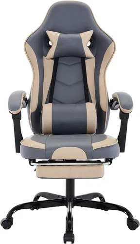 Vista 11 de Silla de escritorio para juegos para adultos, silla ergonómica para juegos Rosa + blanco