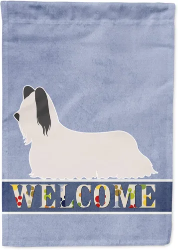 Vista 107 de Caroline's Treasures BB8334GF AIDI Bandera de jardín para perro de montaña del Atlas, bandera de buzón azul, bandera decorativa para patio exterior