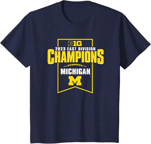 Vista 6 de Camiseta de la División 2023 de los Michigan Wolverines Big Ten Champions, Azul