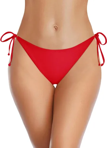 Vista 12 de Traje de baño de cintura baja con cobertura moderada para mujer Azul (Leaves)