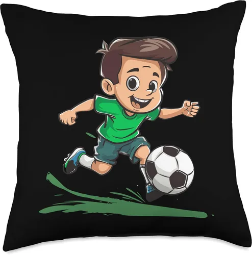 Vista 4 de Cojín de fútbol estilo de dibujos animados para niños