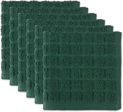 Vista 16 de DII Basic Terry Collection - Juego de paños de cocina sólidos para ventana, 12 x 12, aguacate, 6