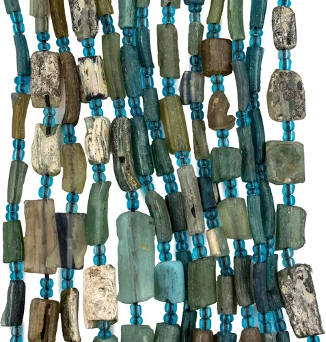 Vista 7 de Abalorios de cristal romanos de agua, vidrio genuino encontrado en Afganistán, Cuentas de vidrio mate para la fabricación de joyas, The Bead Chest