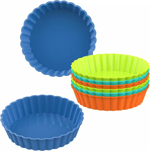 Vista 9 de Webake 24 piezas de silicona Puto Molder filipino de tamaño pequeño, 2.2 pulgadas de plástico de repuesto para hornear, molinillo Kutsinta