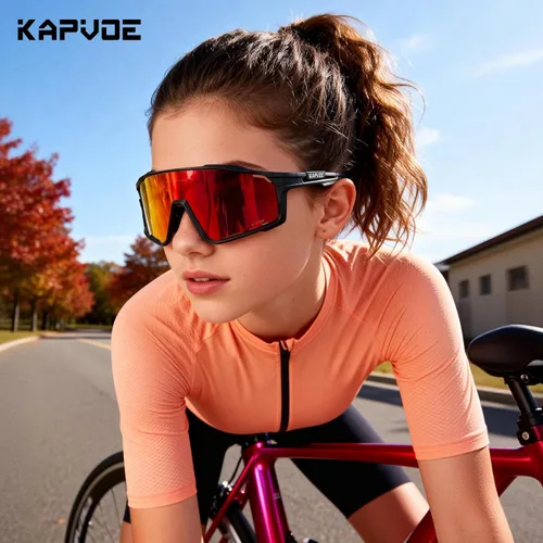 Vista 2 de KAPVOE Gafas de Ciclismo Polarizadas para Hombres y Mujeres MTB Bicicleta Montaña TR90 Gafas Deportivas para Correr Bicicleta K76