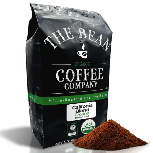 Vista 33 de The Bean Organic Coffee Company Mezcla africana, tostado medio, café molido, bolsa de 16 onzas, Café molido tostado orgánico
