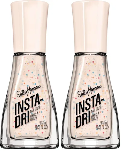 Vista 21 de Sally Hansen Insta-Dri Esmalte de uñas Secado rápido, larga duración, brillo sin rayas Transparente, Brillo 104 centelleo, centelleo
