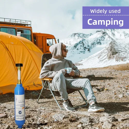 Vista 8 de lifeegrn Filtro de agua RV con protector de manguera, filtro de agua en línea, reduce el mal sabor, olores, cloro y sedimentos en agua potable, azul
