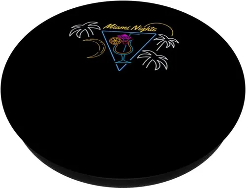 Vista 2 de Miami Nights Florida USA American State Miami Beach PopSockets Standard PopGrip