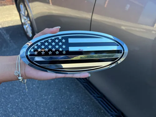 Vista 7 de Emblema de metal de 5 pulgadas para superponer en la puerta trasera Compatible con Ford Bronco Sport (Negro, 5")