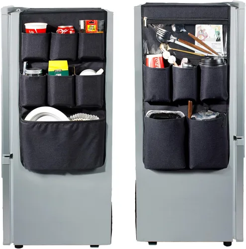 Vista 8 de Over The Fridge Organizer Storage – Organizador de mini refrigerador mejorado 2023 – Esenciales de habitación universitaria para estudiantes