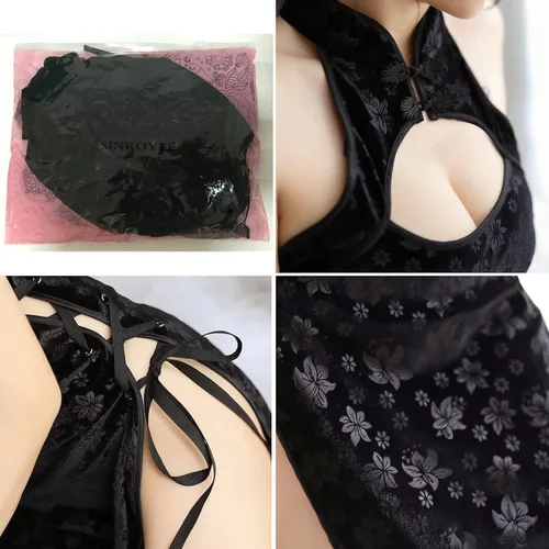 Vista 7 de RONGYEE Ropa de lencería Cheongsam Disfraz de anime babydoll estilo chino