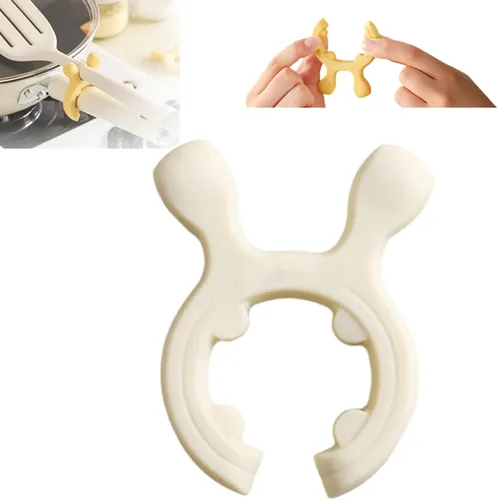 Vista 9 de Estante multifuncional de silicona para espátulas con mango de olla para Verde