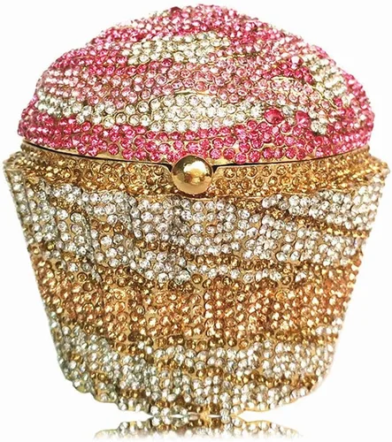 Vista 8 de Magdalena de cristal embrague de noche embrague bolsos boda fiesta nupcial diamante minaudiere bolso bolso