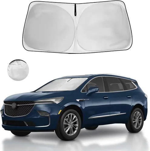 Vista 38 de Parasol para parabrisas, 4 capas, parasol para ventana delantera, bloquea los rayos UV, mantiene el automóvil más fresco
