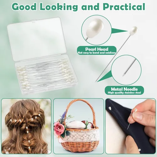 Vista 5 de Paxcoo Kit de herramientas de cinta floral y arreglo de alambre floral con cinta verde, alambre floral, alfiler de flores de boutonniere, cortador