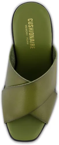 Vista 5 de CUSHIONAIRE Kamari - Sandalias de madera sintética para mujer con relleno de espuma viscoelástica anchos disponibles