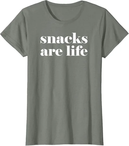 Vista 14 de Snacks Are Life - Camiseta divertida para amantes de los aperitivos, Negro