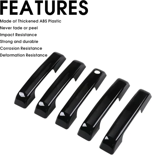 Vista 5 de sukemichi Cubierta de manija de puerta negra para Ford Bronco 4 puertas con Negro