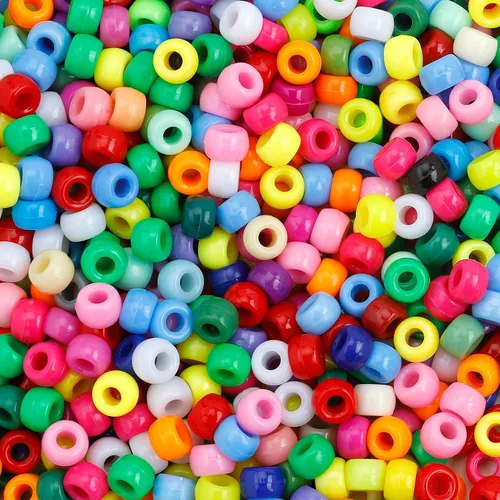 Vista 36 de Cuentas de poni, 4000 unidades, cuentas para pulseras, cuentas para el cabello, cuentas para hacer joyas, cuentas de plástico para manualidades