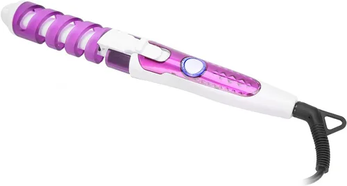 Vista 6 de Varita rizadora eléctrica para cabello - Varita espiral profesional para cabello ondulado - EE. UU