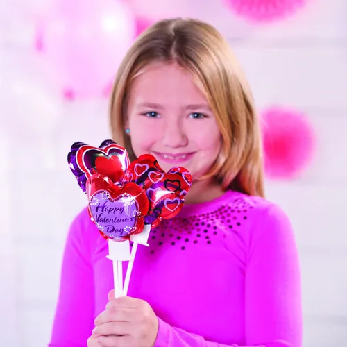 Vista 4 de Surtido de 50 globos autoinflables de 4 pulgadas con forma de corazón de San Valentín, ideal para decoración del día de San Valentín y fiestas