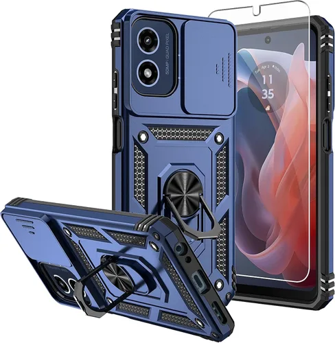Vista 10 de Funda para Moto G 5G 2023, [No para la versión 2022] con protectores de pantalla y cubierta de cámara, [Grado militar] cubierta probada contra