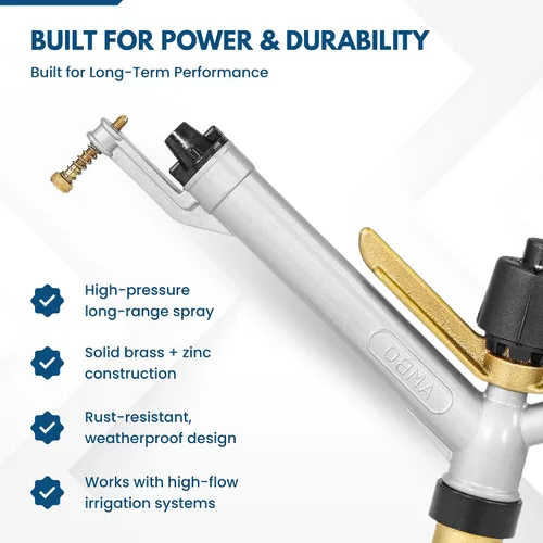 Vista 8 de Sime AMBOF Ambo - Rociador de impacto de círculo completo de 1-1/2 pulgadas con boquillas