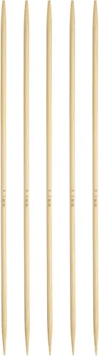 Vista 25 de Harfington - 5 piezas de agujas de tejer de bambú de doble punta, tamaño US 1 (2.25 mm), carbonizadas, 7.9 pulgadas (20 cm) rectas para tejer a