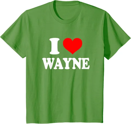 Vista 80 de Wayne - Camiseta I Heart Wayne - I Love Wayne, Negro, S