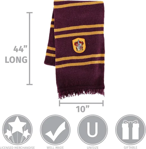 Vista 3 de Bufanda de lujo de casa, Harry Potter, talla única , Granate y dorado