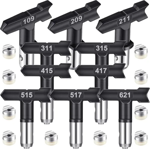 Vista 12 de 10 Piezas Puntas de Pulverización Puntas de Pulverización Reversibles Boquillas de Pulverización sin Aire para Pistolas Pulverizadoras de Pintura