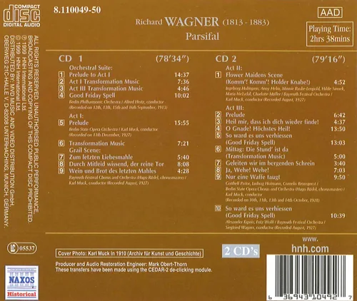 Vista 2 de Wagner The Complete Karl Muck Parsifal Recordings, Orchestral Suite, etc Muck