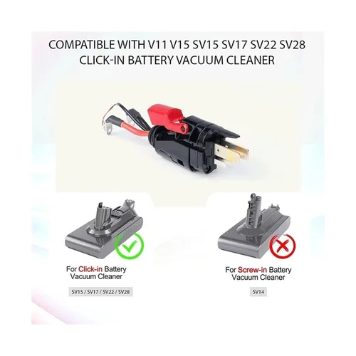 Vista 4 de Conjunto de interruptor de gatillo/reemplazo de botón compatible con aspiradoras Dyson V15/V11/SV15 tipo batería con clic